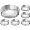 ledscom.de 6x plafoniere/portalampada INEL, acciaio inossidabile opaco, 1x GX53 max. 25W