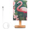 Mnsruu Piccola lampada da tavolo per camera da letto rosa fenicottero lampada da tavolo lampada da comodino per soggiorno ufficio lettura tavolo da lavoro scrivania