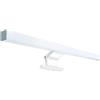 VR VETRINEINRETE Vetrineinrete® Lampada per specchio da bagno con doppia istallazione 6 watt applique a luce naturale 4000k IP44 colore argento (Quadrato)