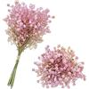 HAOSHICS Fiori artificiali del respiro del bambino, 12 pacchi di fiori finti in plastica Bulk Gypsophila Bouquet per primavera, estate, matrimoni, interni ed esterni, decorazione fai da te (rosa)