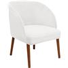 YCDZSW Fodere Coprisedia per Sala da Pranzo | Fodera per Sedia Scandinava Copripoltrona | Coprisedie con Braccioli Fodera Poltroncina per Ufficio Pranzo Cucina (Bianco,1 PCS)