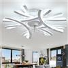 Dobecd Memoria Lampadario Con Ventilatore Da Soffitto 6 Velocità Reversibile DC Lampadario Ventilatore Con Telecomando Dimmerabile LED Timer Ventola Soffitto Con Luce Per Camera Da Letto Soggiorno-White