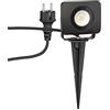 ledscom.de Faretto da giardino a LED Wega con picchetto a terra per esterni, nero, 9,46W, 935lm, bianco caldo