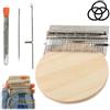 Generic Knit Patch Looms Kit,Mini Portable Patch Darning Looms Kit,Wooden Quickly Sewing Repair Patchwork Weaving Tool Set for Beginners,Small DIY Weaving Art Craft (28 Hooks)