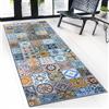 Floordirekt Tappeto passatoia con Motivo, passatoia per Cucina, corridoio e Soggiorno, Ornamento Vintage a griglia Orientale (80x150 cm, Bonita)