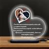 SLIDE Lampada personalizzata con foto idea regalo festa del papà. Base a scelta + dedica. Cuore Grande