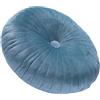 PLCIVSA Cuscino Rotondo in Velluto,Zucca Cuscino Decorativo,per Soggiorno, Divano, Letto, Pavimento,Auto(Lake blue)