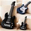 XIAO.Z Chitarra basso personalizzata a forma di cuscino a tema musica amante chitarristi regali, nome personalizzato 2D stampato strumento musicale chitarra basso gettare cuscino divano cuscini decorativi