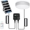 Aigostar Plafoniera LED Solare Esterno Interni con Telecomando, Scatola di accumulo di energia, 35W, IP65 Impermeabile, Regolabile 6500K, Cavo 8M, Interruttore a Cordino