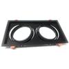 OISE ART STORE Trade Shop - Porta Faretto Incasso Doppio Faretto Ar111 Rettangolare Orientabile P-ar111-2 Nero
