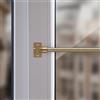 Bestlivings Asta per cafehaus, con morsetto (oro opaco/125-225 cm), asta per tende da 50 a 225 cm di lunghezza, allungabile, per tende da bistrò, tende leggere
