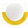 Jatwefiv Lampada da Parete in Sferico Applique da Parete Macaron Moderna con Paralume pe Bianco Latte Aplique da Prete per Interni Semicircolare per Camera da Letto Soggiorno Guardaroba,Giallo
