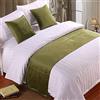 DAYDAY helper Runner per letto matrimoniale king size in morbido velluto decorativo, copriletto verde di lusso, runner per piedi del letto, sciarpa per letto, asciugamano per estremità del letto per hotel, camera