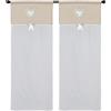 HOME ZEN HOUSEHOLD LINEN coppia di tendine a vetro da cucina a pannello con passante art MARYLAND tessutto effetto lino seta in poliestere per finestra e porta finestra in salotto cucina bagno mis 60x150cm cuore beige