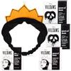 MAD BEAUTY Disney Villains Queen of Mean Headband & 4 Face Masks Set, Achieve Revitalized Skin & Keep Stray Hairs Away, Passionfruit, Apple