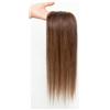 QRSTUVXZY Topper for capelli umani da 16 pollici for donne, base in seta svizzera traspirante da 3 * 4 pollici con clip in pezzi di capelli 110 densità(Light Brown)