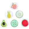 BELLIFFY Maschera Occhi a Forma di Frutta in Gel Pvc per Alleviare Affaticamento, Trattamento Caldo e Freddo, 6 Pezzi Riutilizzabili per Relax e Cura della Zona Oculare