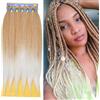 Ser Mulher Capelli SUPER JUMBO PREMIUM Braid per Treccine Africane PESO: 522g, LUNGHE: 65cm Pre-Stretched - Hair Braiding Extension, Anellini per Styling COMPRESI, (White Biondo Miele/White, 65 cm)