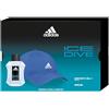 Adidas, Confezione Regalo Uomo Ice Dive Eau de Toilette 100 ml + Cappello Baseball Blu