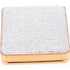 BELLIFFY Porta Fondotinta Compatto Oro in Abs Specchio e Puff in Spugna, Leggero e Portatile per Viaggi e Uso All'aperto Colore Casuale