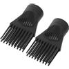 IWOWHERO Bocchetta Pettine per Phon Nero Plastico 2 Pezzi per Asciugare | Hair Dryer Brush, Beccuccio per Phon, Pettine per Ascigcapelli, Installazione Facile