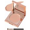 JIABAOZ Colored Clay Cc Undereye Corrector, Under Eye Concealer, Hydrating Concealer, Color Corrector for Dark Circles with Brush (Light-Medium Peach)