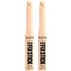 Nyx Professional Makeup Pro Fix Stick Correttore 01 Pale Idrata Corregge Illumina con Acido Ialuronico Tenuta 12h per Pelli da Chiare a Medie - 2 Correttori