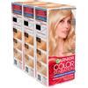 Garnier Color Sensation Colorazione Permanente in Crema Lunga Durata con Olio di Rosa Fino a 3 Livelli di Schiaritura Colore 110 Biondo Chiarissimo Naturale - 3 Tinte