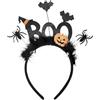 BOXOB Fascia per Capelli di Halloween, Fascia Capelli a Forma di Ragno Pipistrello o Zucc Spaventosa e Carina Accessori Halloween per Donne e Ragazze Feste Cosplay Decorazioni Costumi da Strega