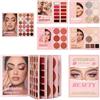 Generico Palette di ombretti, palette per trucco occhi per viso, fard colorati a lunga tenuta da 55 colori, per donne, ragazze, adolescenti, feste di Natale, vacanze