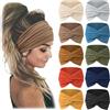 Jesries 10 fasce per capelli da donna africane larghe fasce per capelli extra turbante per signora grande allenamento sportivo elasticizzato antiscivolo grandi fasce per capelli