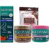 Geomar KIT CORPO: Gel Drenante Effetto Freddo + Sugar Scrub Drenante + Fango d'Argilla Bianca + Guanto in Spugna