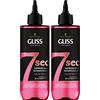 Schwarzkopf 2x Schwarzkopf Gliss Hair Repair 7 Sec Express Color Perfector Trattamento per Capelli Colorati o Schiariti Azione Illuminante Idratante - 2 Flaconi da 200ml