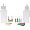 AZIDWERYQ 2 pezzi kit tatuaggio temporaneo all'hennè flaconi applicatori vuoti con 16 punte aghi per kit flaconi applicatore punta di precisione cono tatuaggio all'henné