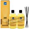 Dc Casa DEA SET VANIGLIA : DIFFUSORE DI FRAGRANZA BASTONCINI 200 ML + 2 X RICARICA 500 ML + RICAMBIO 10 BASTONCINI NERI