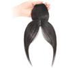 NIDONE Clip in Bangs Side Apted Hair toppers per veri capelli umani 360 ° Pieni di copertura parenti falsi con le estensioni per le donne abbigliamento quotidiano, colore naturale, topper per donne vere uma