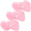 Angoily 6 Pezzi Piumini da Cipria a Forma di Cuore Spugnetta per Trucco Compatta Laccetto per Cipria Libera e Fondotinta per Viso Naso e Occhi Portatile per Uso Quotidiano e Viaggi