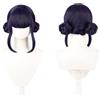 CGVG Parrucca anime cosplay Zoey Cosplay Parrucca per donne donne Halloween Carnevale Party (Lila Mix Nero)
