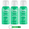 Beni Culinari 3 detergenti intimi Chilly, senza risciacquo, freschi, da usare su carta igienica, con mentolo naturale da 100 ml + portachiavi Beni Culinari 0