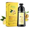 PRDECE Ginger Shampoo Herbal Natural Fast Blacking Gray Hair Dye Black Shampoo Dye for Hair Coloring Anti-Hair Loss Hair Care Natural Black Hair Shampoo (2 PCS)