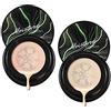 MQDL Waterproof Flawless Air Cushion Foundation, Mushroom Head Air Cushion CC Cream Foundation Cover Concealer, Even Skin Tone Makeup Base (Natural+Brighten)