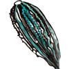 WEIWOGU Coda di cavallo elastica con dreadlock, extension per capelli stile boho con perline, facile da applicare in un minuto grazie all'elastico, leggera, disponibile in diversi colori (#B)