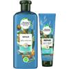 multiple Il fascio di capelli lisci, lucenti e forti contiene essenze a base di erbe Bio: rinnova shampoo e balsamo con olio di argan