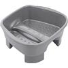 DOMPEL Bacino Pedicure in Polipropilene per Piedi con Pedicure - Parrucchiere/Barbiere/Profumeria/Cosmetici/Salone - MADE IN BRASILE (Grigio)