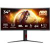 Aoc Monitor 34" ( LED 3440x1440 UWQHD 180Hz ) Curvo Black e Red CU34G4