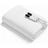 OKSY Coprimaterasso Elettrico Scaldaletto Made in Italy, Lavabile, Anallergico, 6 Temperature, 4 Timer, Lato Comando Personalizzabile, Sicuro e Confortevole (WHITE, 150X150)