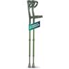 REMEDIA ONE - Stampelle Ortopediche Regolabili in Alluminio Anodizzato, Stampelle Canadesi Adulti Antiscivolo, Altezza 74-97 cm, 2 Unità - Verde
