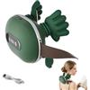 Sulobom Massaggiatore per collo a mano, massaggiatore per collo 4D con touch screen LED, massaggiatore Shiatsu portatile senza fili per collo e schiena,massaggiatore schiena e cervicale con calore,Pou