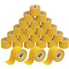 ALPIDEX 24 Rotoli Nastro Kinesiologico 5 m x 5,0 cm Tanti Colori E-Book Esempi Applicazione Tape Kinesiologico Muscolare Cerotto, Colore:giallo