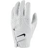 Nike Tour Classic IV GG REG L Guanti da golf da donna Pearl White/Pearl White/Black L